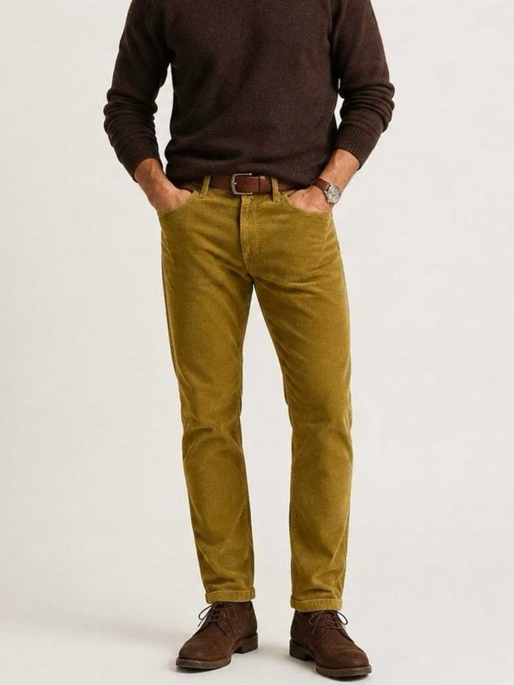 Todd Snyder Corduroy Pants Mens 34x34 Yellow Slim 5-Pocket Casual Wear